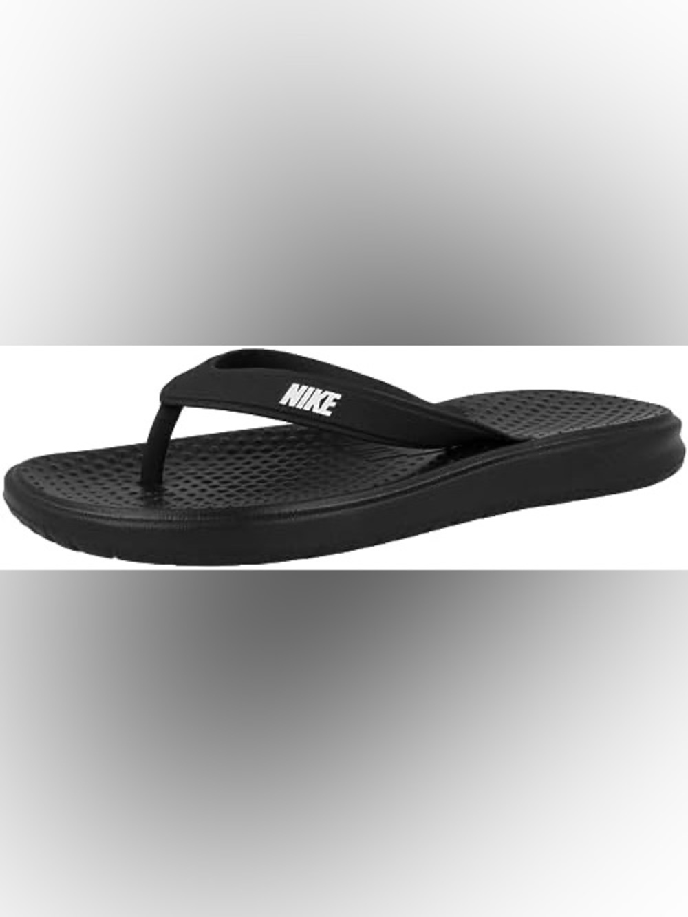 Nike Solay black thong sandals textured grip foot bed women’s size 9